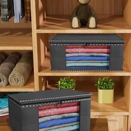 Kuber Industries Black & Pink  24 Pieces Checked Drawer Organiser image 1