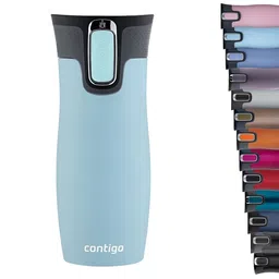 Contigo Turquoise Blue Single Stainless Steel Printed Double Wall Vacuum Water Bottle-picture-37
