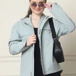 HOUSE OF VEDAS Women Windcheater and Water Resistant Outdoor Sporty Jacket image 5