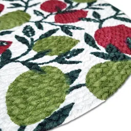 ANA 5 Pcs Green & Maroon Printed Cotton Table Placemats image 4