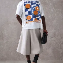 HASTEN Men Printed Drop-Shoulder Sleeves T-shirt image 3