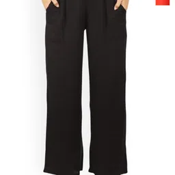 Neelokurti Women Pack Of 2 Mid Rise Regular Fit Pleated Parallel Trousers-picture-37