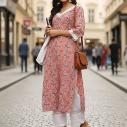 AADVIKA Women Printed Flared Sleeves Floral Kurta-picture-40