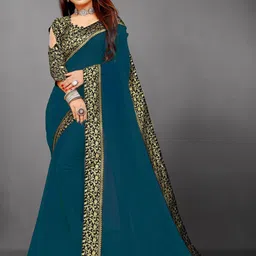 Flip The Style Women Zari Pure Georgette Saree-picture-21