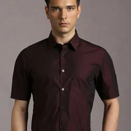 Louis Philippe Men Solid Spread Collar Pure Cotton Formal Shirt-image-72