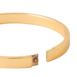 Anouk Men's Set of 2 Gold & Silver Metal Brass-Plated Interlock Kada Bracelet image 2