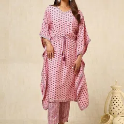 Soch Women Printed Regular Zardozi Kurta with Trousers-picture-37