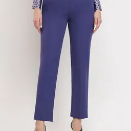 FableStreet Women Straight Fit Formal Trousers-image-48
