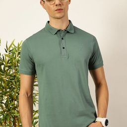 Thomas Scott Men Solid Polo Collar Cotton T-shirt-picture-44