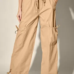 QIOA Women Relaxed High-Rise Cargos Trousers-picture-38