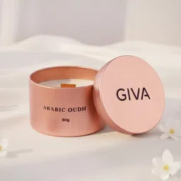 GIVA Rose Gold & Cream-Coloured Arabic Oudh Scented Lead-Free Wick Jar Candle-picture-17