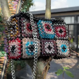Chiaro Embellished Suede Structured Sling Bag-picture-13
