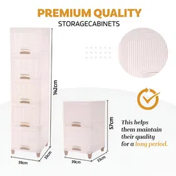 Aura White 8 Pieces Folding Cabinet Storage Multi-Utility Organisers image 5