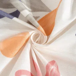 Arrabi White & Red Floral Printed 350 TC Single Bedsheet Set 2.15 m x 1.5 m image 4