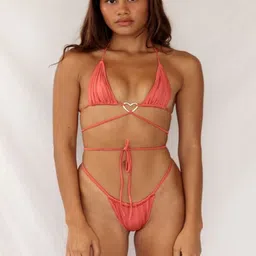 FAST CRY Halter Neck Sleeveless Swim Bikini Set image 2