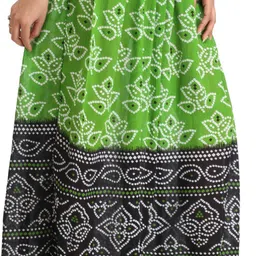 Exotic India Printed Flared Maxi Skirts image 2