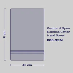 Feather & Spun Pack of 2 Jade Forest Lavender Antimicrobial Bamboo Cotton Hand Towel image 3