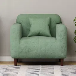 Myntra Elegant Homes Green Jacquard 2 Piece Sofa Cover With Arms image 1