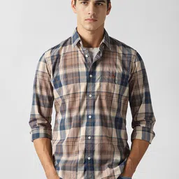 Van Heusen Sport Men Slim Fit Tartan Checks Checked Casual Shirt-picture-29