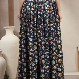 SUNEKH Self Designed Cotton Flared Maxi Skirts image 5