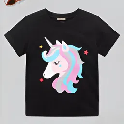 INCLUD Girls Graphic Printed Round Neck T-shirt-picture-31