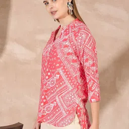 routes by all about you all about you Women Ethnic Motifs Printed High-Low Top image 3