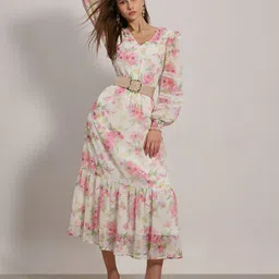 Vero Moda Floral Print Bishop Sleeve Fit & Flare Maxi Dress-picture-17