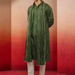 VASTRAMAY Men Ethnic Motifs Printed Regular Kurta with Pyjamas image 3