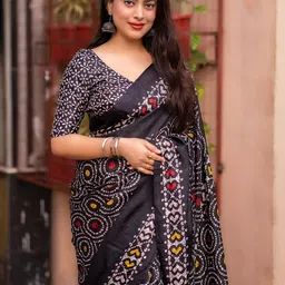 KALINI Batik Silk Blend Saree image 2