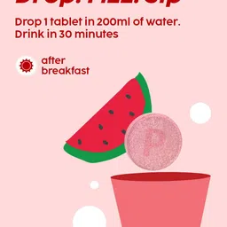 PLIX THE PLANT FIX Set of 12 Glowy Skin Glutathione Tablets - 15 Tablets Each - Watermelon image 2