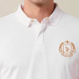 U.S. Polo Assn. Men Brand Logo Printed Polo Collar Cotton Slim Fit T-shirt image 4