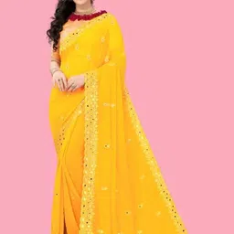 Florence Embellished Embroidered Pure Georgette Saree-picture-41