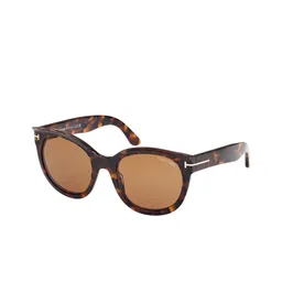 Tom Ford Men Round Sunglasses with UV Protected Lens FT1114 54 52E-Brown-picture-28