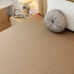 Athom Living Grey & White Striped 180 TC Single Bedsheet with Pillow Covers image 3