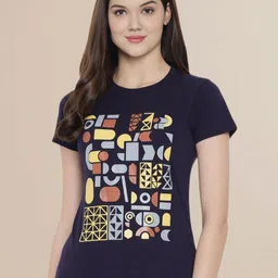 Metronaut Women Graphic Printed Round Neck Cotton T-shirt-image-14