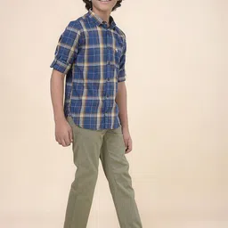 Cantabil Boys Comfort Checked Casual Shirt-picture-51