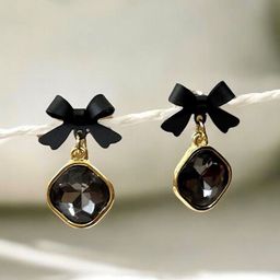 VAGHBHATT Gold-Plated Artificial Stones Studded Geometric Drop Earrings-picture-28