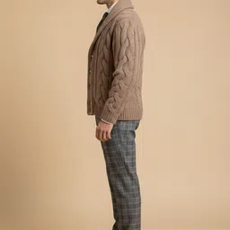 Mast & Harbour Men Cable Knit Cardigan image 4