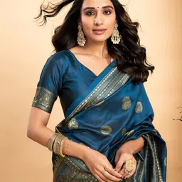 KALINI Woven Design Zari Banarasi Saree image 5