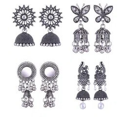 Sangria Alloy Silver-Plated Earrings-picture-36