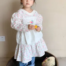 LULU & SKY Floral Print Puff Sleeve A-Line Dress-picture-37