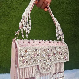 GAURJIA Embellished Lace Handheld Bag image 5