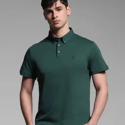 Jack & Jones Men Solid Polo Collar Cotton T-shirt-picture-10