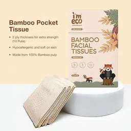 IMECO Set Of 20 Ultra-Soft Travel Friendly Bamboo Pocket Facial Tissue - 10 Tissues Each image 5
