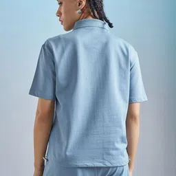 Street By Tokyo Talkies Women Relaxed Fit Shirt Collar Cotton Top image 5