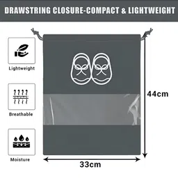 Aura Brown & Grey 10 Pieces Printed Reusable Shoes Organisers image 3