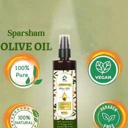 SPARSHAM-NATURE'S TOUCH Set Of 3 Cold Pressed Olive Hair Oil - 210 ml Each image 5
