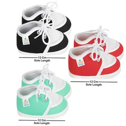 NESKA MODA Pair of 3 Kids Cotton Lace Booties image 4