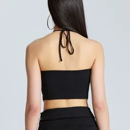 ZOMODA Tie-Up Neck Crop Top image 4