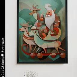 SOWPEACE Teal & White 1 Piece Canvas Abstract Wall Photographs-picture-34